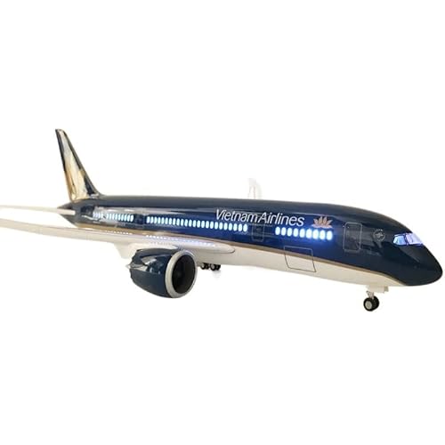 ZYAURA Umweltbild Für: Vietnam Airlines B787, sprachgesteuertes LED-Flugzeugmodell aus Metall, 46 cm, Luftfahrt-Sammlerstücke von ZYAURA