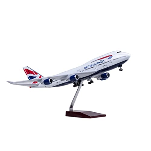 ZYAURA Umweltbild Spielzeugflugzeug B747 British Airways im Maßstab 1:150 mit Lichtern und Rädern aus Druckgussharzlegierung ZYAURA Umweltbild Spielzeugflugzeug B747 British Airways im Maßstab 1:150 mit Lichtern und Rädern aus Druckgussharzlegierung von ZYAURA