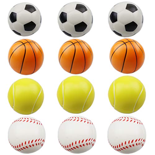 ZYDTRIP 12 stück Squishy Spielzeugball, 6.35cm Stressball Mini Sportball, Basketball Fußball Fußball Tennis Stressabbau Ball für Kinder und Erwachsene Neuheit Spielzeug für Party ZYDTRIP 12 stück Squishy Spielzeugball, 6.35cm Stressball Mini Sportball, Basketball Fußball Fußball Tennis Stressabbau Ball für Kinder und Erwachsene Neuheit Spielzeug für Party von ZYDTRIP