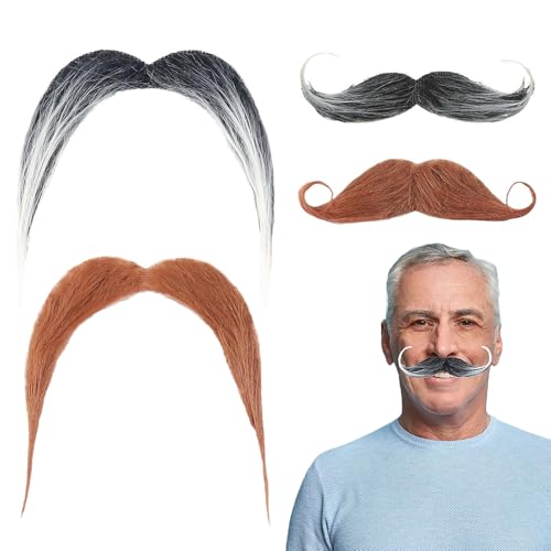 ZYEKIU 4 Stück Schnurrbart Selbstklebend Bart zum Ankleben Falscher Bart Fake Beard Schnurrbart zum Ankleben Moustache für Unterhaltungsaktivitäten wie Themenpartys Halloween Kostüme Cosplay ZYEKIU 4 Stück Schnurrbart Selbstklebend Bart zum Ankleben Falscher Bart Fake Beard Schnurrbart zum Ankleben Moustache für Unterhaltungsaktivitäten wie Themenpartys Halloween Kostüme Cosplay von ZYEKIU