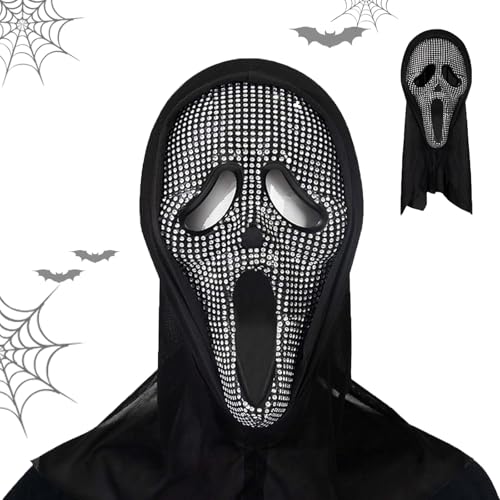 ZYEKIU mit Diamanten Horror Halloween Scream Maske, Lnteressant und Lustig Detailgetreu Ghostface Maske, Halloween Scream Cosplay Ghostface Original, für Geisterhaus, Mttopartys und Rollenspiele ZYEKIU mit Diamanten Horror Halloween Scream Maske, Lnteressant und Lustig Detailgetreu Ghostface Maske, Halloween Scream Cosplay Ghostface Original, für Geisterhaus, Mttopartys und Rollenspiele von ZYEKIU