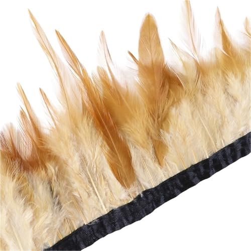 1 Meter Hühnerfederbesatz, 10–15 cm, Band, Nähfeder for Bastelzubehör, Party, Kostüm, Federdekoration für Bastelarbeiten Hochzeit Party Dekoration(Color1) von ZYFHYU