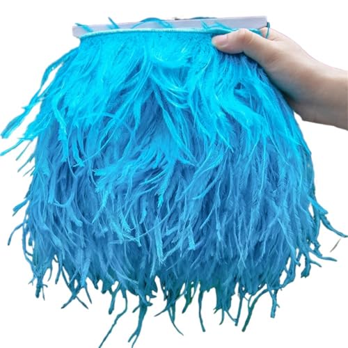 1 Meter Straußenfederbesatz 10–15/15–18/18–22 cm Federn-Fransenband for Zuhause, Party, Kleid, Nähen, Hochzeitsdekoration für Bastelarbeiten Hochzeit Party Dekoration(Black,18-22 cm 7-9 inches) von ZYFHYU