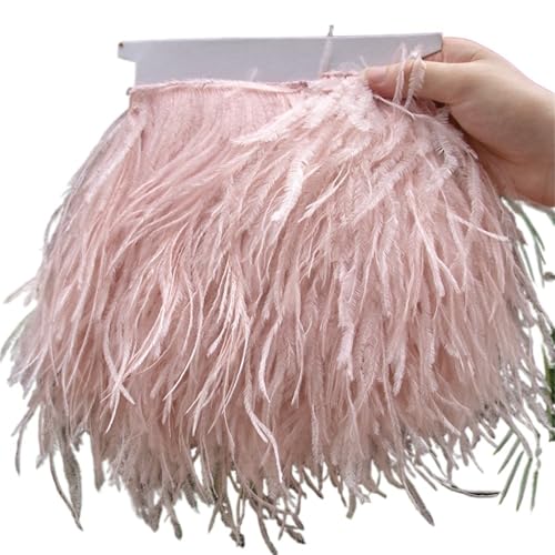 1 Meter Straußenfederbesatz 10–15/15–18/18–22 cm Federn-Fransenband for Zuhause, Party, Kleid, Nähen, Hochzeitsdekoration für Bastelarbeiten Hochzeit Party Dekoration(Coffee,10-15 cm 4-6 inches) von ZYFHYU