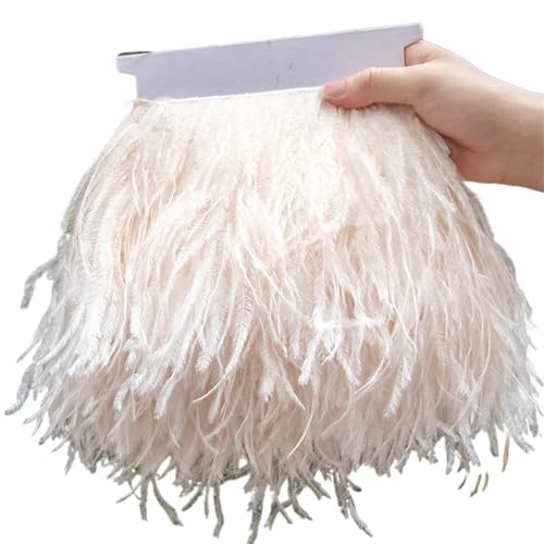 1 Meter Straußenfederbesatz 10–15/15–18/18–22 cm Federn-Fransenband for Zuhause, Party, Kleid, Nähen, Hochzeitsdekoration für Bastelarbeiten Hochzeit Party Dekoration(Green,10-15 cm 4-6 inches) von ZYFHYU