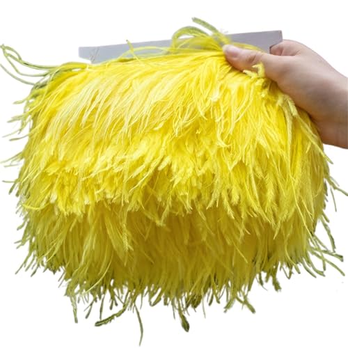 1 Meter Straußenfederbesatz 10–15/15–18/18–22 cm Federn-Fransenband for Zuhause, Party, Kleid, Nähen, Hochzeitsdekoration für Bastelarbeiten Hochzeit Party Dekoration(Green3,15-18 cm 6-7 inches) von ZYFHYU