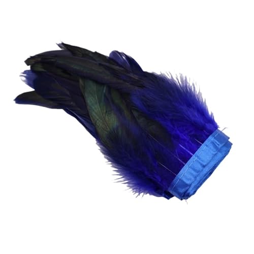 1 m Federbesatz mit Fransen for Basteln, 13–18 cm, Federband, DIY, Nähen, Kleidung, Partydekorationen für Bastelarbeiten Hochzeit Party Dekoration(Blue) von ZYFHYU