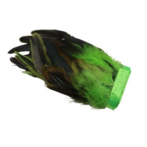 1 m Federbesatz mit Fransen for Basteln, 13–18 cm, Federband, DIY, Nähen, Kleidung, Partydekorationen für Bastelarbeiten Hochzeit Party Dekoration(Green) von ZYFHYU