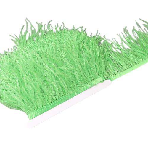 10–15 cm Straußenfedern auf Band, , Fransenbesatz for Nähen von Garnituren, Federn in Kleidern, Kostümen für Bastelarbeiten Hochzeit Party Dekoration(1,1 Meter) von ZYFHYU
