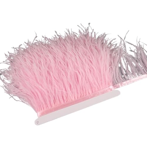 10–15 cm Straußenfedern auf Band, , Fransenbesatz for Nähen von Garnituren, Federn in Kleidern, Kostümen für Bastelarbeiten Hochzeit Party Dekoration(10,10 Meters) von ZYFHYU
