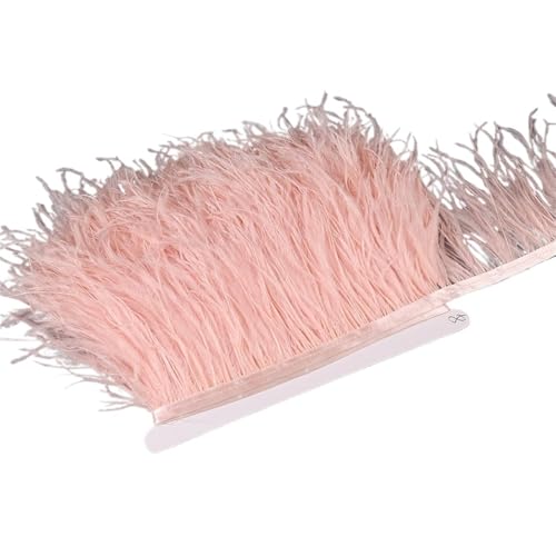 10–15 cm Straußenfedern auf Band, , Fransenbesatz for Nähen von Garnituren, Federn in Kleidern, Kostümen für Bastelarbeiten Hochzeit Party Dekoration(11,10 Meters) von ZYFHYU