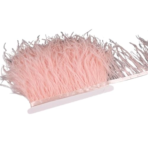 10–15 cm Straußenfedern auf Band, , Fransenbesatz for Nähen von Garnituren, Federn in Kleidern, Kostümen für Bastelarbeiten Hochzeit Party Dekoration(20,5 Meters) von ZYFHYU