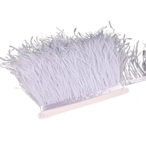 10–15 cm Straußenfedern auf Band, , Fransenbesatz for Nähen von Garnituren, Federn in Kleidern, Kostümen für Bastelarbeiten Hochzeit Party Dekoration(21,10 Meters) von ZYFHYU