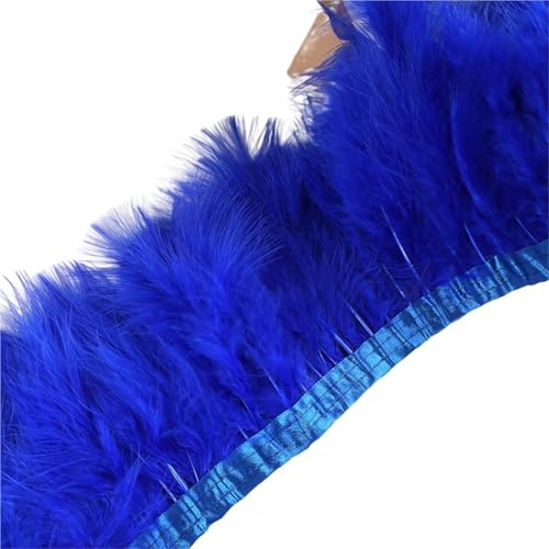 10 Meter Federbesatzband, Federfransen for Hochzeitskleid, Dekor, Nähzubehör für Bastelarbeiten Hochzeit Party Dekoration(Blue3) von ZYFHYU
