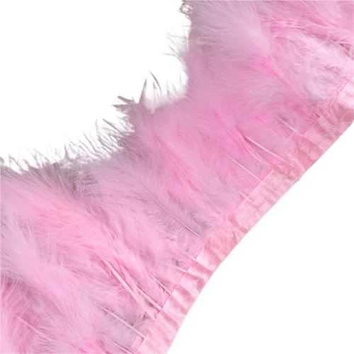 10 Meter Federbesatzband, Federfransen for Hochzeitskleid, Dekor, Nähzubehör für Bastelarbeiten Hochzeit Party Dekoration(Pink) von ZYFHYU