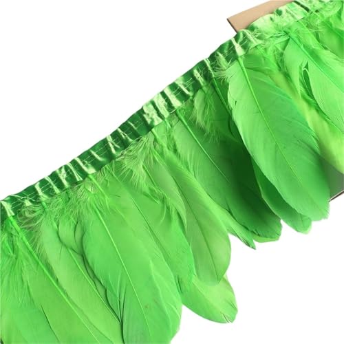 10 Meter Federfransenband, Bastelzubehör, weiße Federn, Borten, Karnevalskleid, Dekoration für Bastelarbeiten Hochzeit Party Dekoration(29) von ZYFHYU