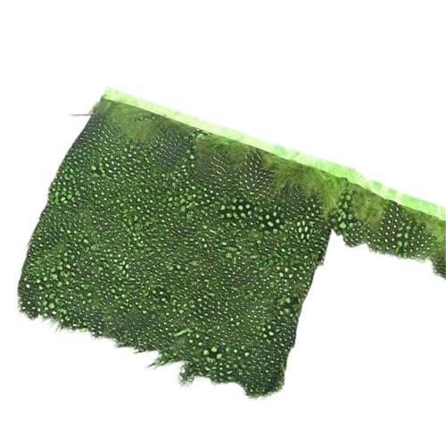 10 Meter Geflügelfederbesatz Quaste Fransenband Fasanenfedern for Kleidungsbesätze Kostüm Nähen Bekleidungszubehör für Bastelarbeiten Hochzeit Party Dekoration(Green) von ZYFHYU