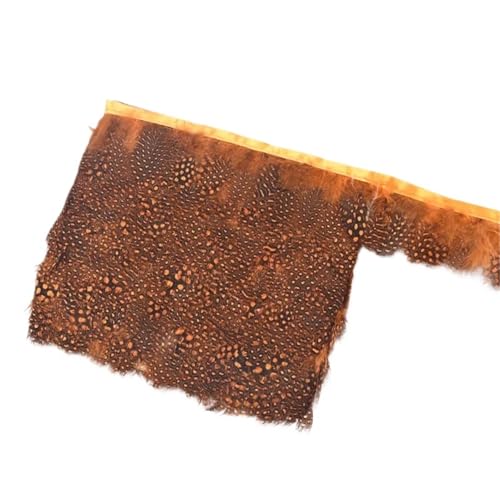 10 Meter Geflügelfederbesatz Quaste Fransenband Fasanenfedern for Kleidungsbesätze Kostüm Nähen Bekleidungszubehör für Bastelarbeiten Hochzeit Party Dekoration(Orange) von ZYFHYU