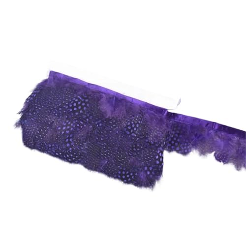 10 Meter Geflügelfederbesatz Quaste Fransenband Fasanenfedern for Kleidungsbesätze Kostüm Nähen Bekleidungszubehör für Bastelarbeiten Hochzeit Party Dekoration(Purple) von ZYFHYU