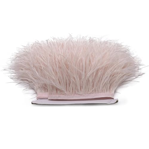 1M 5M 10M 8-10cm Straußenfederborte Band Mehrfarbige Feder for Nähen von Federn Basteln Kleid Kleidung Dekoration für Bastelarbeiten Hochzeit Party Dekoration(Color1,5M) von ZYFHYU