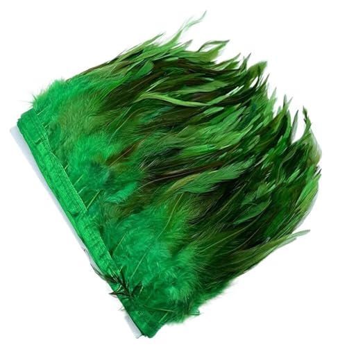 1M Fasan Federn Trim Plume Handwerk Handgemachte DIY Farbige Feder Party Band Hochzeit Decor Zubehör für Bastelarbeiten Hochzeit Party Dekoration(Green) von ZYFHYU