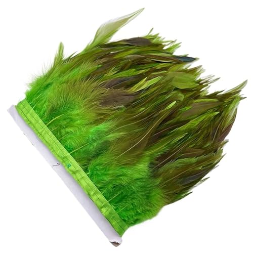 1M Fasan Federn Trim Plume Handwerk Handgemachte DIY Farbige Feder Party Band Hochzeit Decor Zubehör für Bastelarbeiten Hochzeit Party Dekoration(Green3) von ZYFHYU