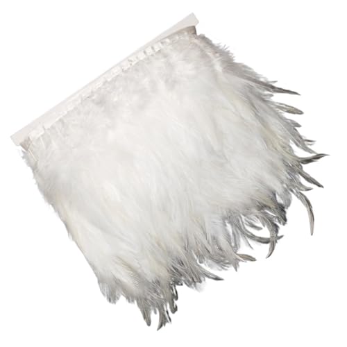 1M Fasan Federn Trim Plume Handwerk Handgemachte DIY Farbige Feder Party Band Hochzeit Decor Zubehör für Bastelarbeiten Hochzeit Party Dekoration(White) von ZYFHYU