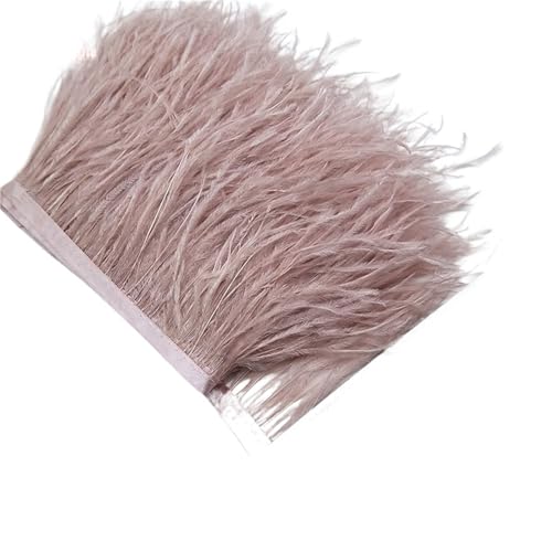 2/5/10 Yards Straußenfederband Straußenfedern Trim Fransen Kleidung Dekoration für Bastelarbeiten Hochzeit Party Dekoration(Color5,5 Yards) von ZYFHYU