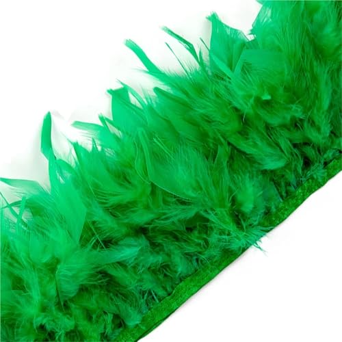 2 Meter Federbesatz, Fransen, Höhe 10–15 cm, Hochzeit, Kleidung, Kleid, Dekoration, DIY, Federband, Nähen, Basteln für Bastelarbeiten Hochzeit Party Dekoration(Light Grey) von ZYFHYU