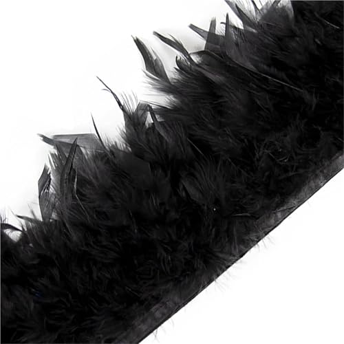 2 Meter Federbesatz, Fransen, Höhe 10–15 cm, Hochzeit, Kleidung, Kleid, Dekoration, DIY, Federband, Nähen, Basteln für Bastelarbeiten Hochzeit Party Dekoration(Light Pink) von ZYFHYU