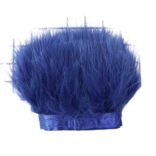 2 Meter Flauschiges Federband, 8–10 cm Feder for Basteln, Fransen, Nähen, Hochzeit, Party, Kleidung, Kleid, Dekoration für Bastelarbeiten Hochzeit Party Dekoration(Blue1) von ZYFHYU