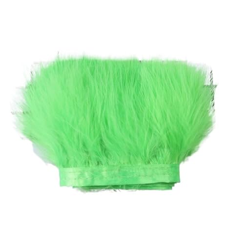 2 Meter Flauschiges Federband, 8–10 cm Feder for Basteln, Fransen, Nähen, Hochzeit, Party, Kleidung, Kleid, Dekoration für Bastelarbeiten Hochzeit Party Dekoration(Fruit Green) von ZYFHYU
