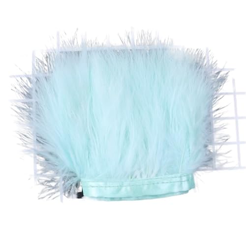 2 Meter Flauschiges Federband, 8–10 cm Feder for Basteln, Fransen, Nähen, Hochzeit, Party, Kleidung, Kleid, Dekoration für Bastelarbeiten Hochzeit Party Dekoration(Mint Green) von ZYFHYU
