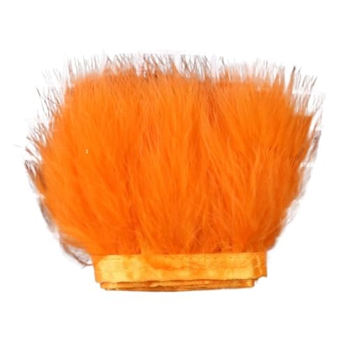 2 Meter Flauschiges Federband, 8–10 cm Feder for Basteln, Fransen, Nähen, Hochzeit, Party, Kleidung, Kleid, Dekoration für Bastelarbeiten Hochzeit Party Dekoration(Orange) von ZYFHYU