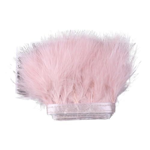 2 Meter Flauschiges Federband, 8–10 cm Feder for Basteln, Fransen, Nähen, Hochzeit, Party, Kleidung, Kleid, Dekoration für Bastelarbeiten Hochzeit Party Dekoration(Pink2) von ZYFHYU
