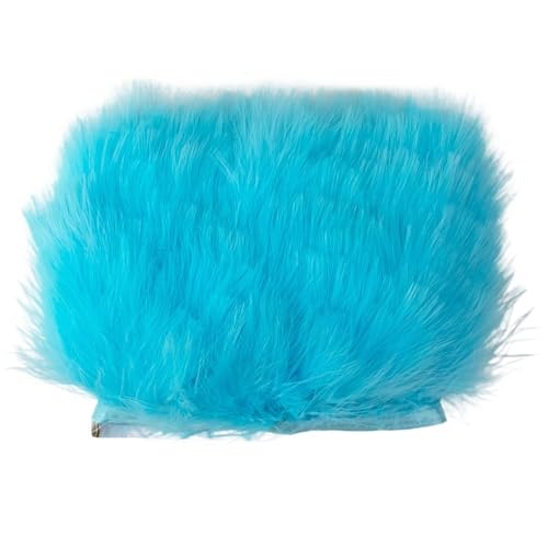 2 Meter Flauschiges Federband, 8–10 cm Feder for Basteln, Fransen, Nähen, Hochzeit, Party, Kleidung, Kleid, Dekoration für Bastelarbeiten Hochzeit Party Dekoration(Sky Blue) von ZYFHYU