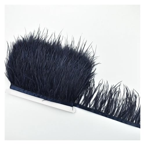 2 Meter echte Straußenfedern, Fransen, for Kleidung, Bandbesatz, Federrock, Federdekoration für Bastelarbeiten Hochzeit Party Dekoration(Colour 7) von ZYFHYU