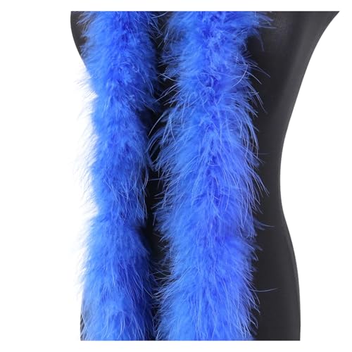 20 Gramm Truthahnfedern, weicher Federschal for Hochzeit, Kleidung, Dekoration, Schal, 2 Meter Federnbesatz für Bastelarbeiten Hochzeit Party Dekoration(Blue1) von ZYFHYU