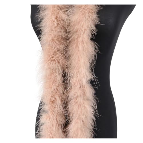 20 Gramm Truthahnfedern, weicher Federschal for Hochzeit, Kleidung, Dekoration, Schal, 2 Meter Federnbesatz für Bastelarbeiten Hochzeit Party Dekoration(Brown) von ZYFHYU