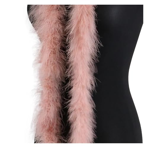 20 Gramm Truthahnfedern, weicher Federschal for Hochzeit, Kleidung, Dekoration, Schal, 2 Meter Federnbesatz für Bastelarbeiten Hochzeit Party Dekoration(Deep pink) von ZYFHYU