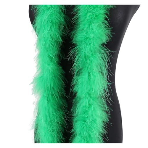 20 Gramm Truthahnfedern, weicher Federschal for Hochzeit, Kleidung, Dekoration, Schal, 2 Meter Federnbesatz für Bastelarbeiten Hochzeit Party Dekoration(Glass Green) von ZYFHYU