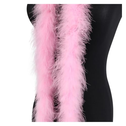 20 Gramm Truthahnfedern, weicher Federschal for Hochzeit, Kleidung, Dekoration, Schal, 2 Meter Federnbesatz für Bastelarbeiten Hochzeit Party Dekoration(Pink) von ZYFHYU
