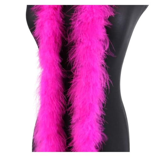 20 Gramm Truthahnfedern, weicher Federschal for Hochzeit, Kleidung, Dekoration, Schal, 2 Meter Federnbesatz für Bastelarbeiten Hochzeit Party Dekoration(Rose red) von ZYFHYU