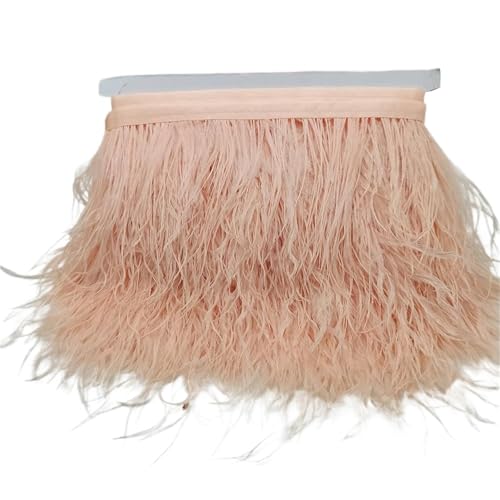 5/10 Yards Straußenfederband, Länge 8–10 cm, Federbesatz, Fransen, DIY-Kostüme, Nähen, Kleidungszubehör für Bastelarbeiten Hochzeit Party Dekoration(C15,5 Yards) von ZYFHYU