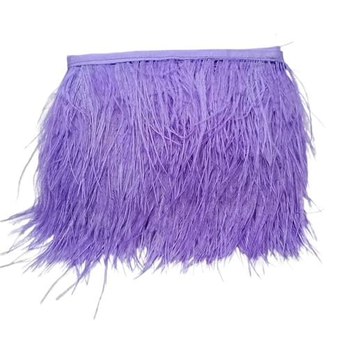 5/10 Yards Straußenfederband, Länge 8–10 cm, Federbesatz, Fransen, DIY-Kostüme, Nähen, Kleidungszubehör für Bastelarbeiten Hochzeit Party Dekoration(C36,5 Yards) von ZYFHYU