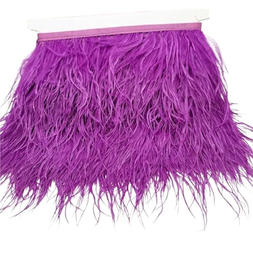 5/10 Yards Straußenfederband, Länge 8–10 cm, Federbesatz, Fransen, DIY-Kostüme, Nähen, Kleidungszubehör für Bastelarbeiten Hochzeit Party Dekoration(C39,5 Yards) von ZYFHYU