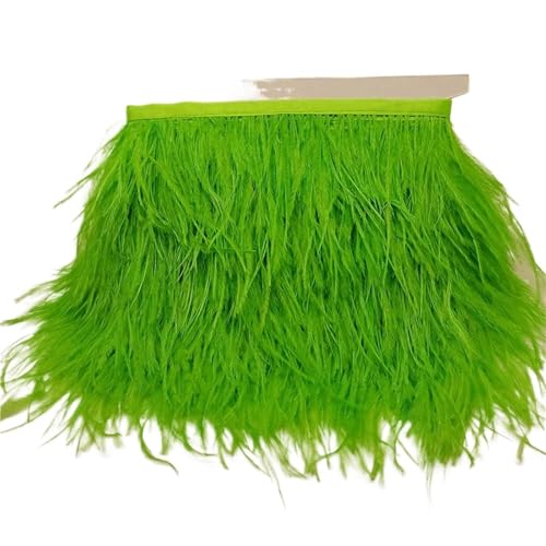 5/10 Yards Straußenfederband, Länge 8–10 cm, Federbesatz, Fransen, DIY-Kostüme, Nähen, Kleidungszubehör für Bastelarbeiten Hochzeit Party Dekoration(C50,10 Yards) von ZYFHYU