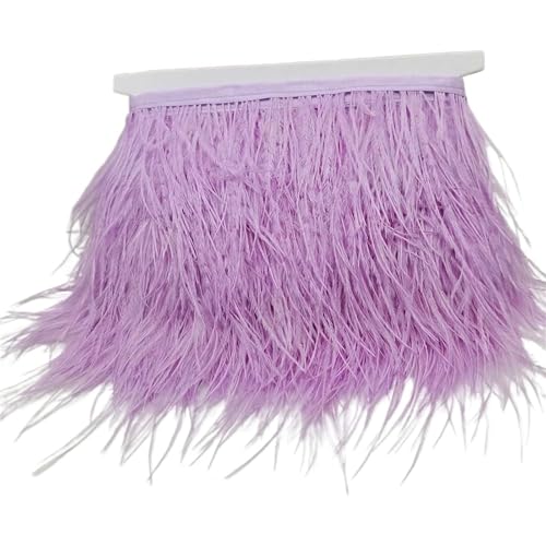 5/10 Yards Straußenfederband, Länge 8–10 cm, Federbesatz, Fransen, DIY-Kostüme, Nähen, Kleidungszubehör für Bastelarbeiten Hochzeit Party Dekoration(C64,10 Yards) von ZYFHYU