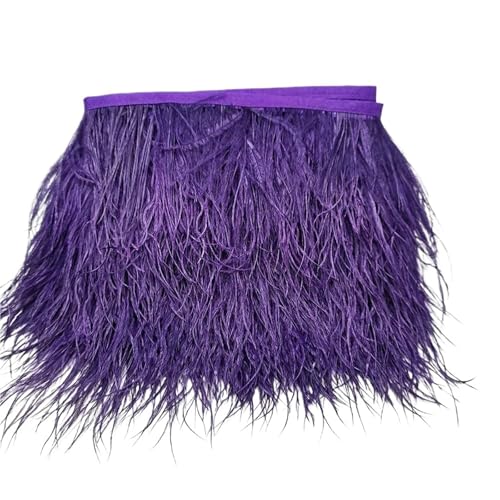 5/10 Yards Straußenfederband, Länge 8–10 cm, Federbesatz, Fransen, DIY-Kostüme, Nähen, Kleidungszubehör für Bastelarbeiten Hochzeit Party Dekoration(C77,5 Yards) von ZYFHYU