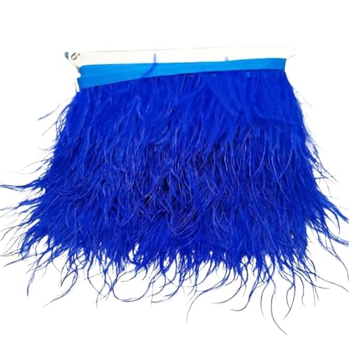 5/10 Yards Straußenfederband, Länge 8–10 cm, Federbesatz, Fransen, DIY-Kostüme, Nähen, Kleidungszubehör für Bastelarbeiten Hochzeit Party Dekoration(C79,10 Yards) von ZYFHYU